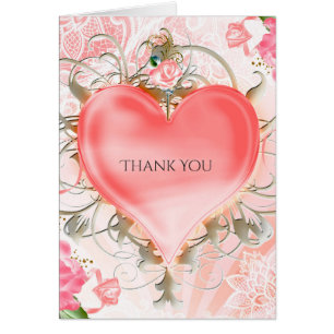 Peachy rosor för dekorativ elegant blom- hjärta OBS kort