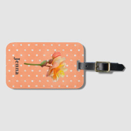 Peachy Söt Begonia Polka Dot Bagagebricka