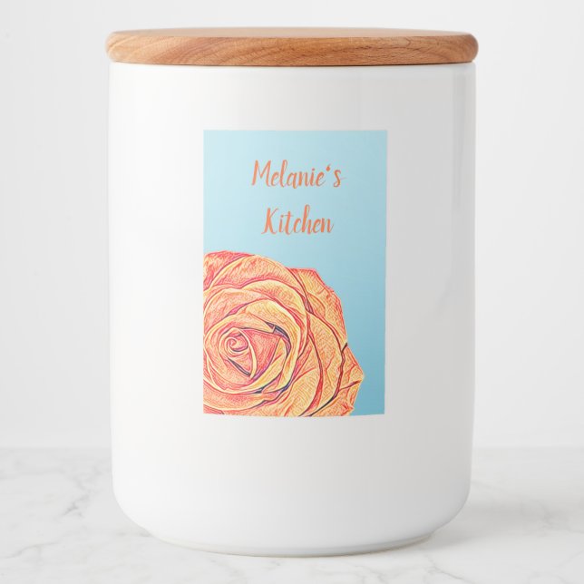 Peachy Tangerine Ro Mat Etikett (Framsida)