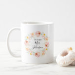 Peachy Watercolor Blommigt Bride to be coffee Mugg<br><div class="desc">Peachy Watercolor Blommigt Bride to be coffee Mugg</div>