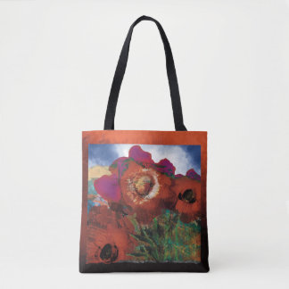 Peacin’ Poppies Tote Tygkasse