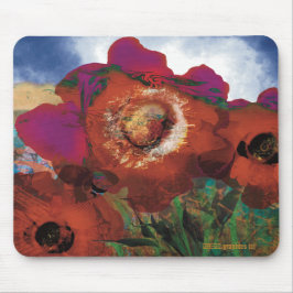 Peacin'poppies Mouse Pad Musmatta