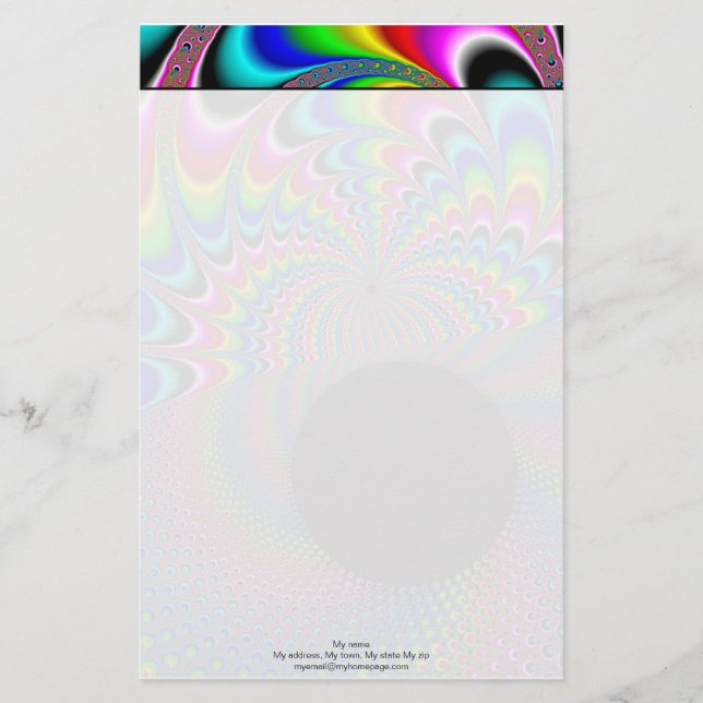 Peackock A delic - Fractal Art Brevpapper (Framsida)