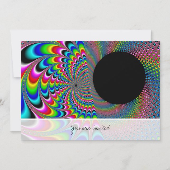 Peackock A delic - Fractal Art Inbjudningar (Framsida)