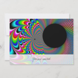 Peackock A delic - Fractal Art Inbjudningar