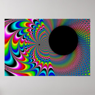 Peackock A delic - Fractal Art Poster