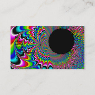 Peackock A delic - Fractal Art Visitkort