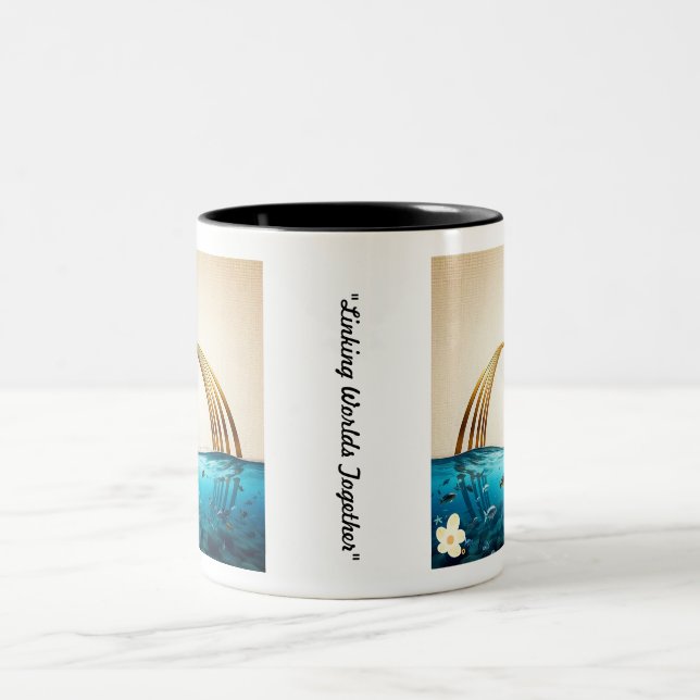 "Peacnice Horizon Found" Två-Tonad Mugg (Center)