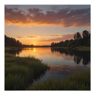 Peacnice Sunset liggande vibes Fototryck