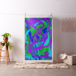 Peacock Abstrakt Watercolor Tyg