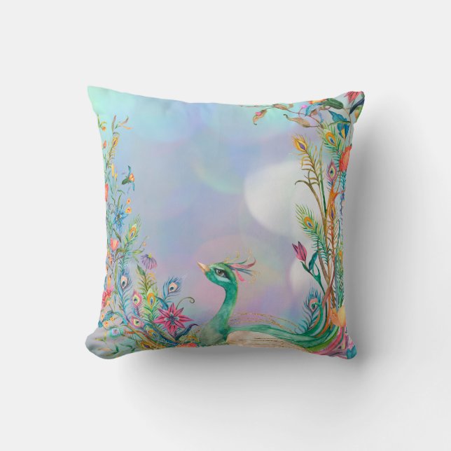 Peacock accent Dekorativ kudde (Framsida)