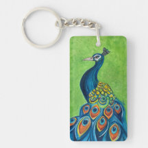 Peacock Acrylic Keychain