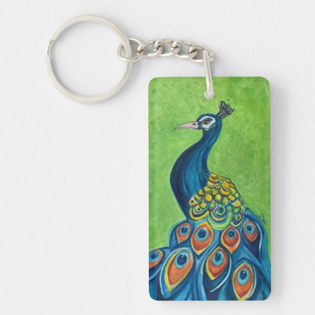 Peacock Acrylic Keychain (Framsidan)