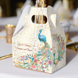 Peacock Arabian mönster indisk bröllopsgåva Presentaskar