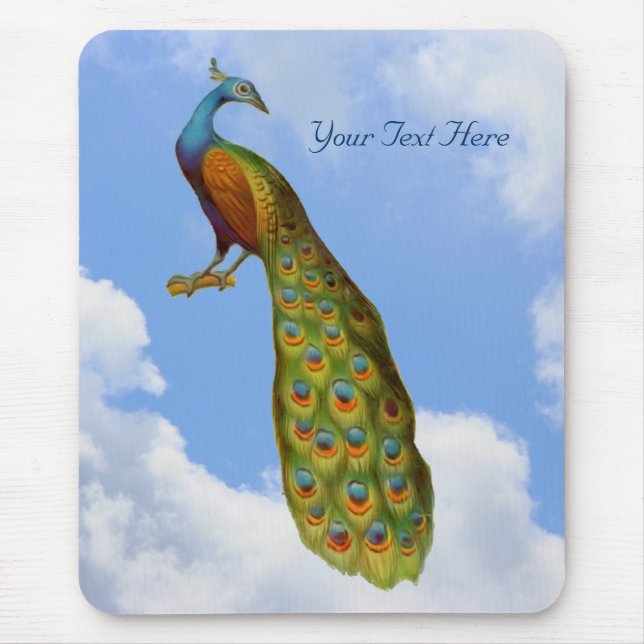 Peacock Art Animal Mousepad Musmatta (Framsidan)
