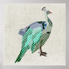 Peacock Art Canvas Poster