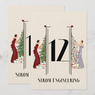 Peacock Art Deco-blomma Bordsnummer 12