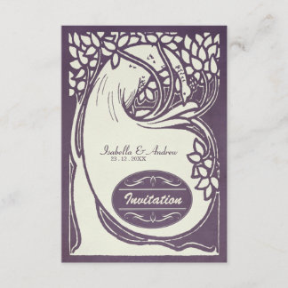 Peacock art deco inbjudningar