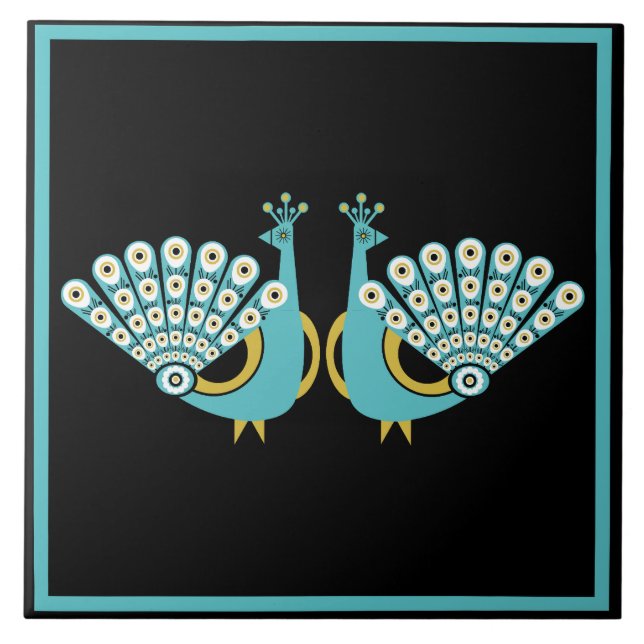 Peacock Art Hemtillbehör Kakelplatta (Framsidan)