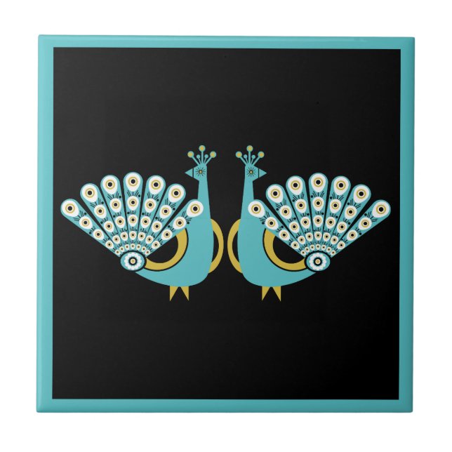 Peacock Art Hemtillbehör Kakelplatta (Framsidan)