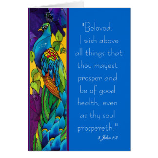 Peacock Art-målning Hälsningskort