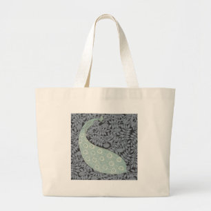 Peacock Art nouveau Bird Classic Jumbo Tygkasse