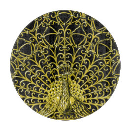Peacock art nouveau Guld