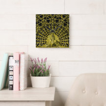 Peacock art nouveau Guld