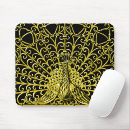 Peacock art nouveau Guld Musmatta