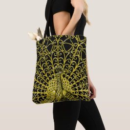 Peacock art nouveau Guld Tygkasse