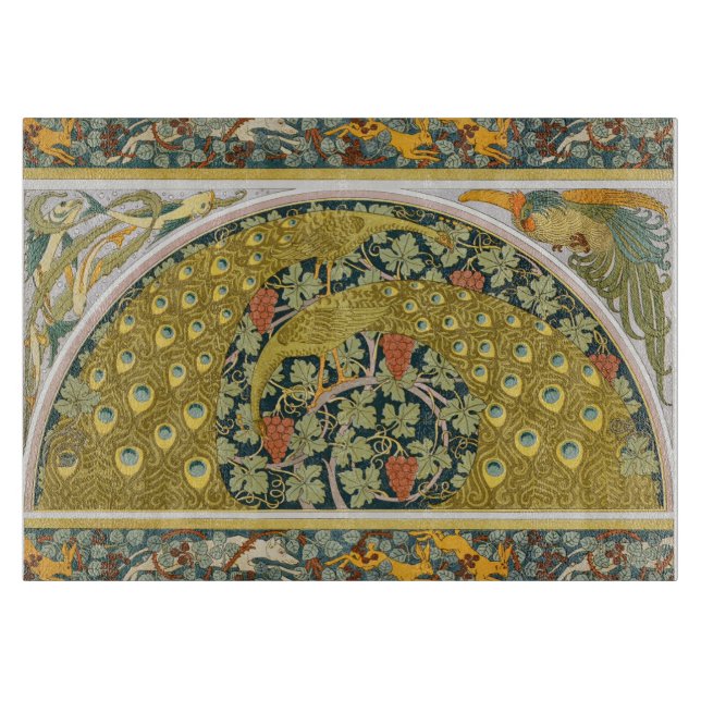 Peacock Art nouveau Stil runda, berikande utformni (Framsidan)