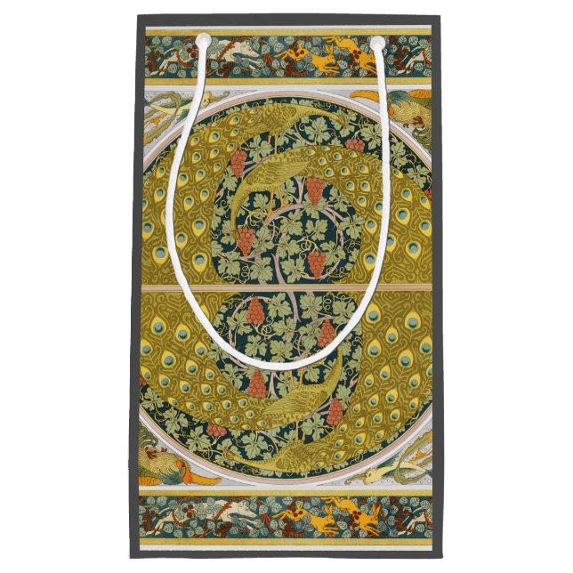 Peacock Art nouveau Stil runda, berikande utformni (Framsidan)