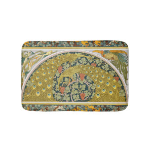 Peacock Art nouveau Stil runda, berikande utformni Badrumsmatta