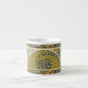 Peacock Art nouveau Stil runda, berikande utformni Espressomugg