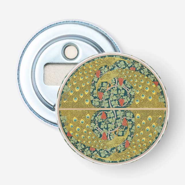 Peacock Art nouveau Stil runda, berikande utformni Flasköppnare (Framsidan)