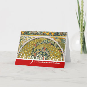 Peacock Art nouveau Stil runda, berikande utformni Helgkort