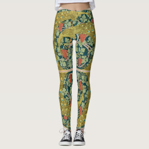 Peacock Art nouveau Stil runda, berikande utformni Leggings