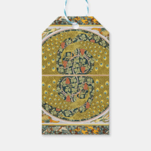Peacock Art nouveau Stil runda, berikande utformni Presentetikett