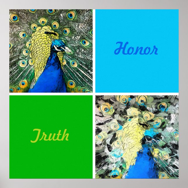 Peacock Art Poster (Framsidan)