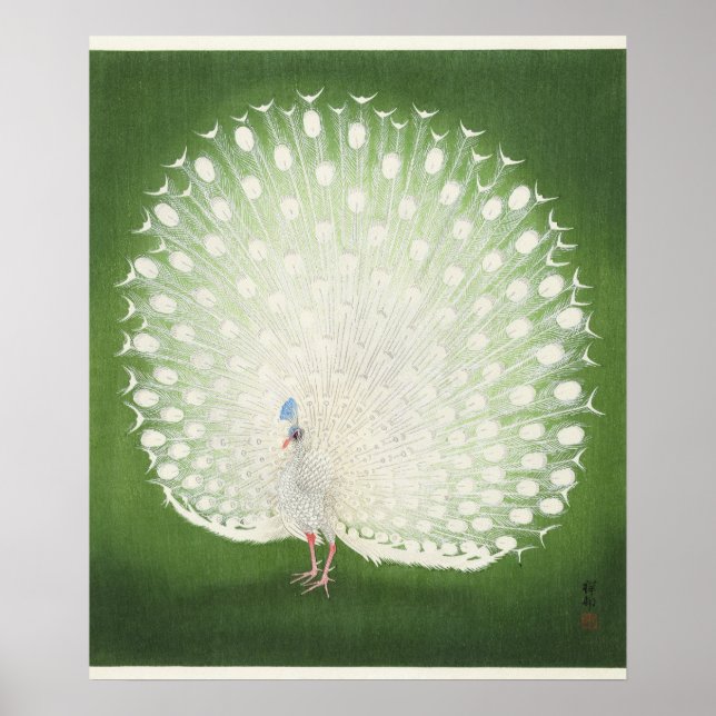 Peacock av Ohara Koson (1925-1936) Poster (Framsidan)