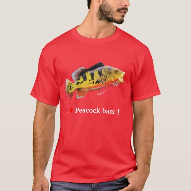 Peacock bass , Eye-spot cichlid T-shirt (Framsida)