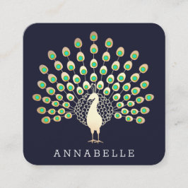 Peacock Beauty och Mode Fyrkantigt Visitkort