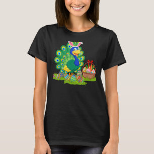 Peacock Bird Påskägg Hunting Bunny Peacock Öster T Shirt