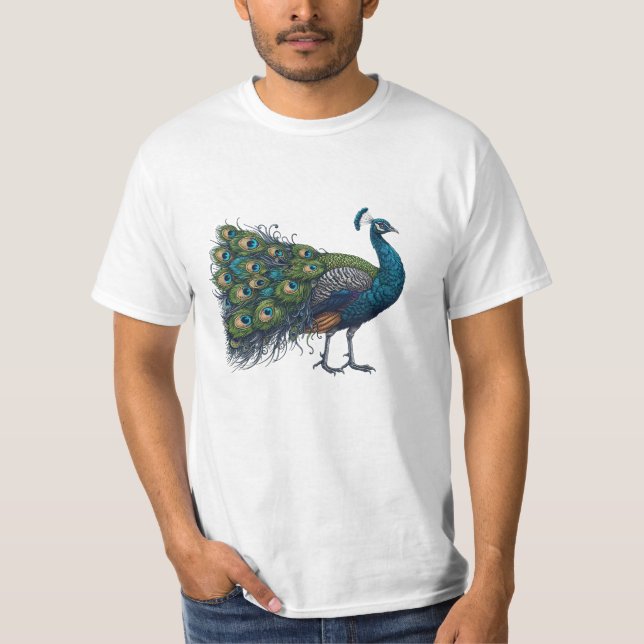Peacock bird Value T-Shirt (Framsida)
