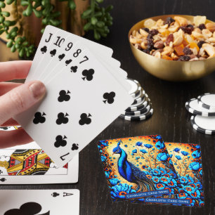 Peacock bland blooms Monogram-barn Gamla maligna s Casinokort