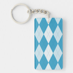 Peacock Blue Argyle Small Diamond Shape