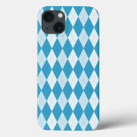 Peacock Blue Argyle Small Diamond Shape
