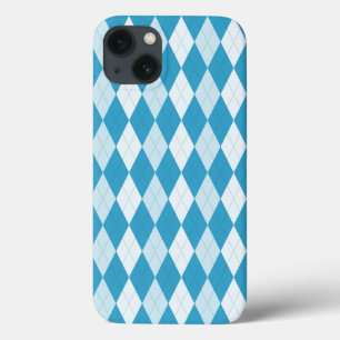 Peacock Blue Argyle Small Diamond Shape