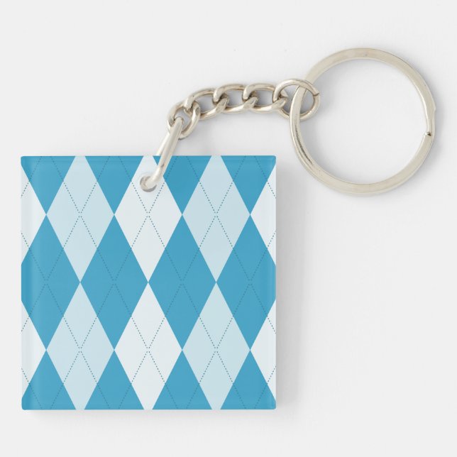 Peacock Blue Argyle Small Diamond Shape (Baksidan)