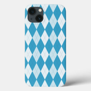 Peacock Blue Argyle Small Diamond Shape